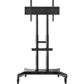 Atdec Display Cart - 45 kg Capacity - 4 Casters - 76.20 mm Caster Size - Steel, Plastic - Black AD-TVC-45