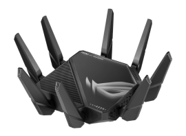 ASUS AXE16000 WIRELESS ROUTER, QUAD BAND, 10GbE(2), GbE(4), USB(2), ANT(12),3YR WTY GT-AXE16000