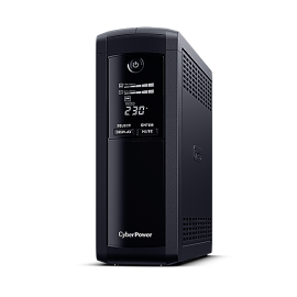 CyberPower Systems Value Pro - (VP1600ELCD)- 1600VA / 960W Line Interactive UPS - 2* 12V/9AH - 2 Yrs Adv. Replacement WTY Incl. internal Batteries