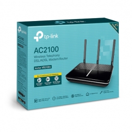 TP-Link Archer VR2100v AC2100 Wireless MU-MIMO VDSL/ADSL Telephony Modem Router VDSL2 Profile 35b Up To 1733Mbps, MU-MIMO, Whole Home, Voice Mail (Archer VR2100v)