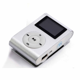 Mini Clip 16G MP3 Music Player With USB Cable & Earphone Silver ELEVMXMP316GBSL