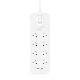 Belkin 8-Outlet Surge Protector with Dual USB-C 30W PPS 2m Cord SRB004AU2M
