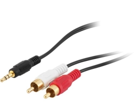 3m Stereo 3.5mm Plug to 2 x Red White RCA Cable - 022.000.0047