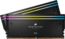 Corsair DOMINATOR® TITANIUM RGB 96GB (2x48GB) DDR5 DRAM 6600MT/s CL32 Intel XMP Memory Kit — Black CMP96GX5M2B6600C32