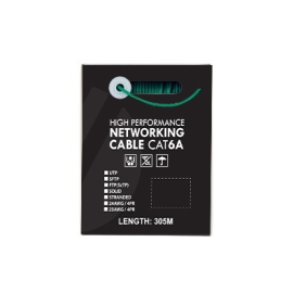 4C | CAT6A U/UTP 23AWGx4P, PVC Jacket | Supplied on Plastic Reel | 305m Roll Green - SLD.C6AUUTP.GREEN