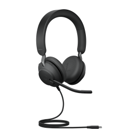 Jabra Evolve2 40 SE Wired USB-C UC Stereo Headset, 360° Busy Light, Noise Isolationg Ear Cushions, 2Yr Warranty 24189-989-899