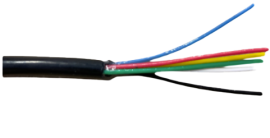 6 Core 14/0.20 Jelly Filled Security Cable | 300m Black - 007.003.0041