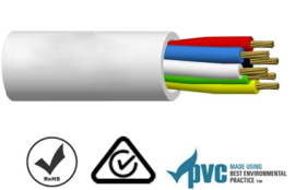 6 Core 14/0.20 Multi-Conductor PVC Security Cable | 250m White - 007.003.0087