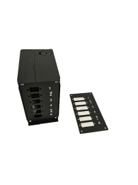 DIN-Rail FOBOT / Splice Distributor with Metal Casing For DIN-Rail | Black - 017.121.0502