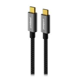 mbeat Tough Link 1.8m USB 3.2 Gen2 USB-C Cable - Space Grey transfer at speeds up to 10Gbps Video Resolution: Maximum 4K/60Hz MB-XCB-C2C180