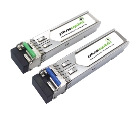 Plusoptic 1.25G, BiDi SFP, TX1550nm / RX1310nm, 10KM Transceiver, LC Connector for SMF with DOM. BISFP-D1-10-PLU - BISFP-D1-10-PLU