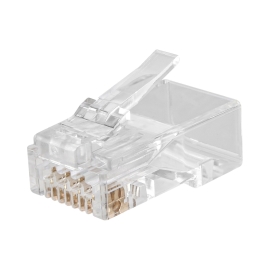 RJ45 8P8C CAT 6A UTP One-Piece Crimp Plug 4Up 4Down- Solid | 100 Pack 005.002.0071