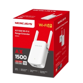 Mercusys ME60X AX1500 Wi-Fi 6 Range Extender, Dual Band Speeds up to 1500Mbps, 300Mbps@2.4 GHz, 1201Mbps@ 5 GHz ME60X