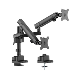 Brateck LDT84-C024P-B DUAL SCREEN POLE-MOUNTED HEAVY-DUTY MECHANICAL SPRING MONITOR ARM BLACK (new) LDT84-C024P-B