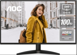 AOC 27" Q27B36 27" IPS QHD 2560x1440, 4ms, 350cd/m2, 100Hz, HDR10, IPS, Adaptive Sync, DP, HDMI, VESA 100x100mm Q27B36