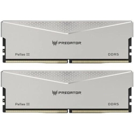 PREDATOR PALLASII DDR5 32GB Silver 16GBx2 6000Mhz 1R8 CL32 Silver Supports Intel XMP 3.0 and AMD EXPO CL32-38-38-76 1.35 V BL.9BWWR.374