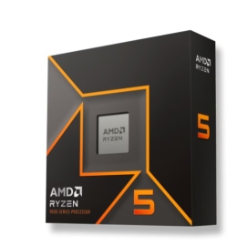 AMD Ryzen 5 9600X 6Cores/12Threads, 65 watts, Max Boost Clock 5.4 GHz, PCIE 5.0, 32MB Cache, Radeon™ Graphics, 2200 MHz Frequency 100-100001405WOF