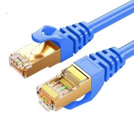 8Ware CAT7 Cable 0.5m (50cm) - Blue Color RJ45 Ethernet Network LAN UTP Patch Cord Snagless CAT7-F-0.5BLU