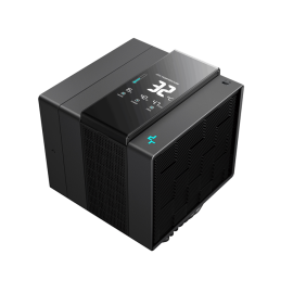 DeepCool ASSASSIN IV VC VISION DIGITAL Air Cooler, TDP 300W, Quad-Segmented Dashboard Display, Silent 3-phase 6-slot 4-pole fans (120mm and 140mm) R-ASN4-BKNVMD-G