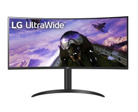 LG 34"Ultra Wide Curved 21:9, 3440 x 1440, HDR 10, 1ms, 160hz, Speaker x 2, Freesync Office, Media, Gaming Monitor 34BP65C-B