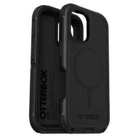 OtterBox Defender MagSafe Apple iPhone 16 (6.1") Case Black - (77-95961), DROP+ 7X Military Standard, Tri-Layer,Port Covers, Silicone Outer Cover 77-95961