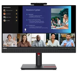 LENOVO ThinkVision T24V-30 23.8'/24' 75Hz FHD IPS Monitor 1920x1080 16:9 4ms Height Adjustable Tilt Pivot Swivel HDMI DP VGA Speakers VESA 3yr wty