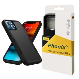 Phonix Apple iPhone 16 (6.1') Armor Rugged Case Black - Military-Grade, Multi layers, No-Slip, Sleek, Ultimate Protection