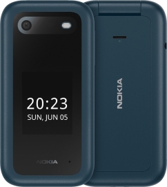 Nokia 2660 Flip 4G 128MB - Blue (1GF012HPG1A02)*AU STOCK*, 2.8', 48MB/128MB, 0.3MP, Dual SIM, 1450mAh Removable, 2 Years Warranty