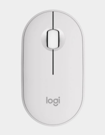 Logitech Pebble M350S Wireless Optical Mouse White Graphite 1000 dpi Bluetooth Low Energy