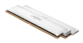 Crucial Pro 32GB (2x16GB) DDR5 UDIMM 6400MHz CL38 White Heat Spreader Support Intel XMP AMD Ryzen for Desktop PC Gaming Memory CP2K16G64C38U5W