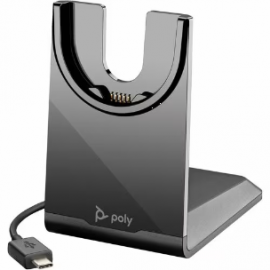 HP Poly Wired Cradle for Bluetooth Headset - Charging Capability - USB Type C - Black 783R7AA