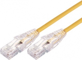 COMSOL 30CM 10GBE ULTRA THIN CAT 6A UTP SNAGLESS PATCH CABLE -YELLOW UTP-.3-C6A-UT-YEL