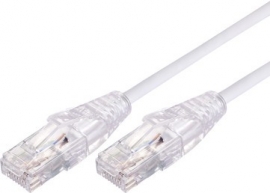 COMSOL 2M 10GBE ULTRA THIN CAT 6A UTP SNAGLESS PATCH CABLE -WHITE UTP-02-C6A-UT-WHT