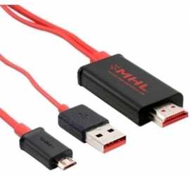 Universal 5-pin Micro Usb Mhl To Hdtv Hdmi Adapter Cable 2m