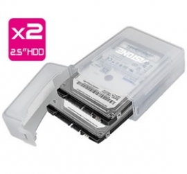 Astone Cas-220 2.5" Hdd Protection Case Fits 2x 2.5" Hdd