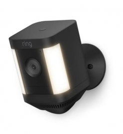 RING SPOTLIGHT CAM PLUS BATTERY - BLACK,1YR B09K1HHZTM