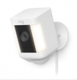 RING SPOTLIGHT CAM PLUS PLUG-IN - WHITE,1YR B09K1K8637