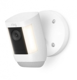 RING SPOTLIGHT CAM PRO WIRED - WHITE,1YR B0B6GM31W4