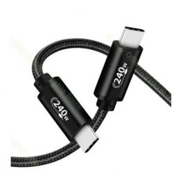 BESTA BESTA-USB4-0.5MUSB4 TYPE-C 40Gbps PD 240W Braided Cable Black - 0.5m