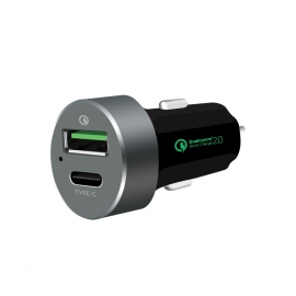 Mbeat Quickboost C Dual Port Qualcomm Certified Quick Charge 2.0 And Usb Type-c Car Charger Mb-chgr-qbc