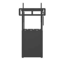 Commbox (CBWALU-BK) - Height Adjustable Wall Mount. Motorised height adjustment from an app on the screen of a CommBox Interactive and/or from the built in rem