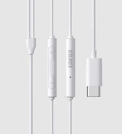 Edifier P180 USB-C-White Earbuds with Remote and Mic P180-USB-C-WHITE