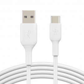 BELKIN 1M USB-A TO USB-C CHARGE/SYNC CABLE, WHITE (Cab001Bt1Mwh)